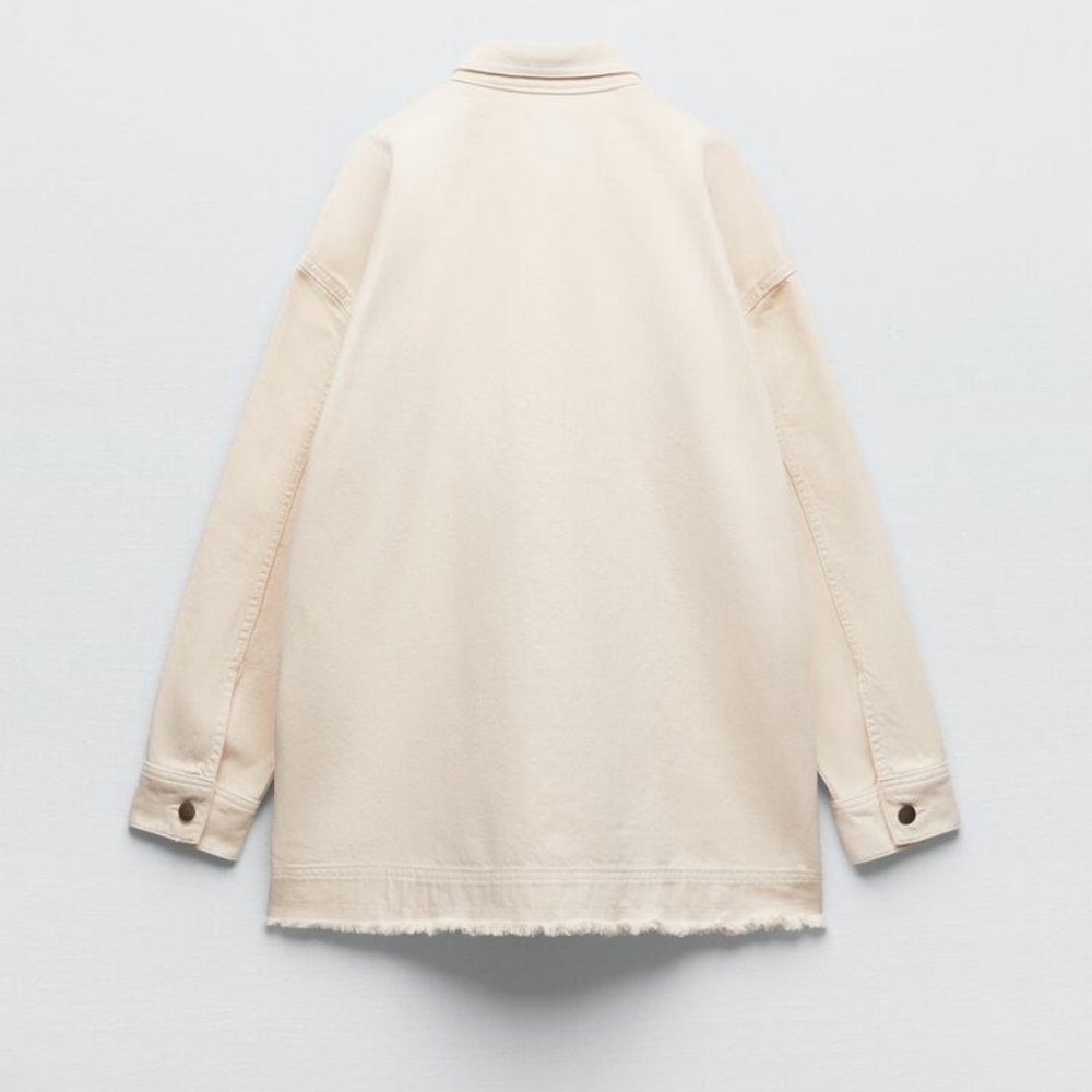 Zara Cream Button-Up Jacket - Picture 10 of 15